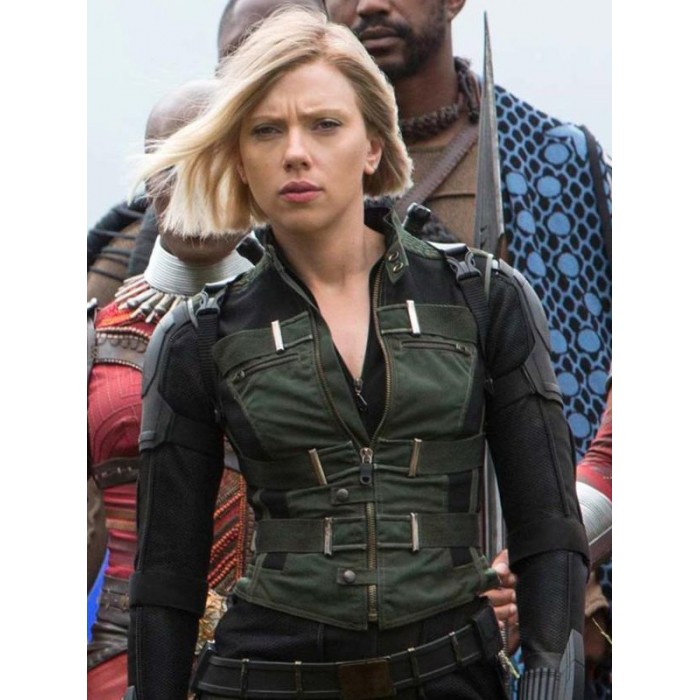 Black Widow Avengers Infinity War Scarlett Johansson Costume Black Vest
